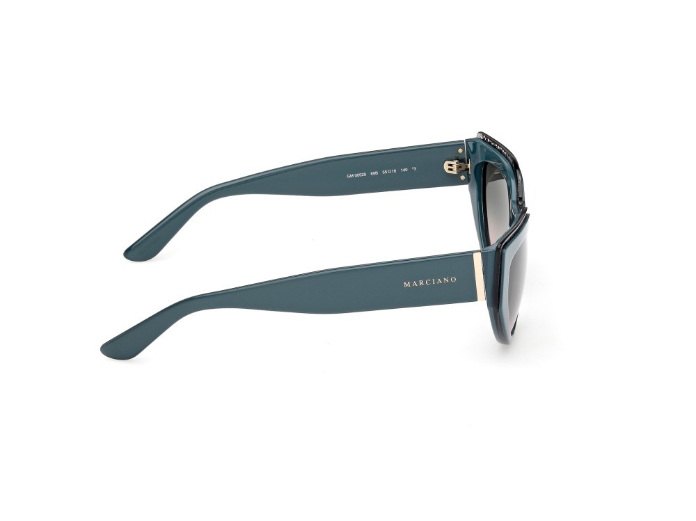 Occhiali da sole Guess by Marciano GM00028 (89B) colore turchese /monocolore forma cat eye lenti fumo grad.