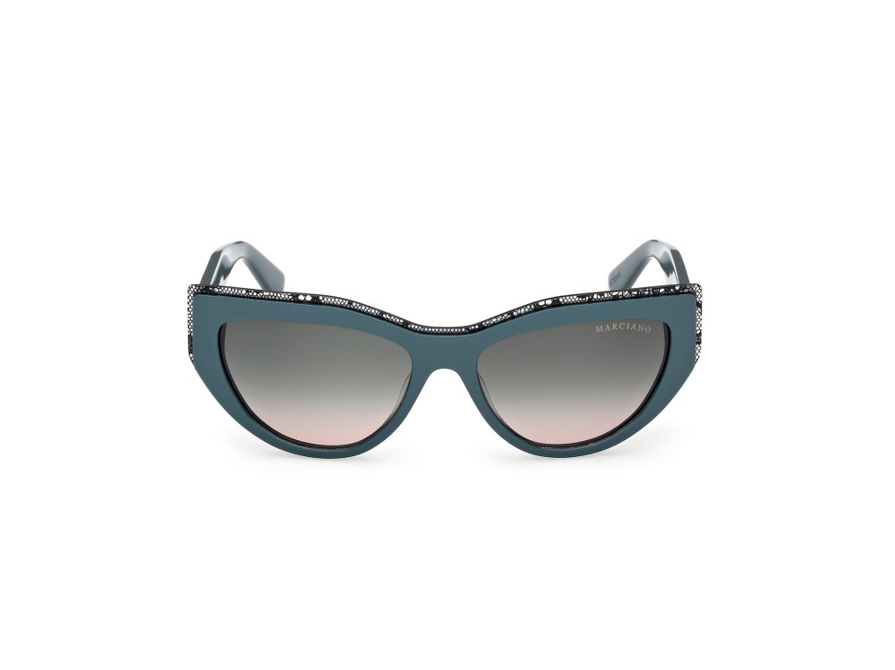 Occhiali da sole Guess by Marciano GM00028 (89B) colore turchese /monocolore forma cat eye lenti fumo grad.