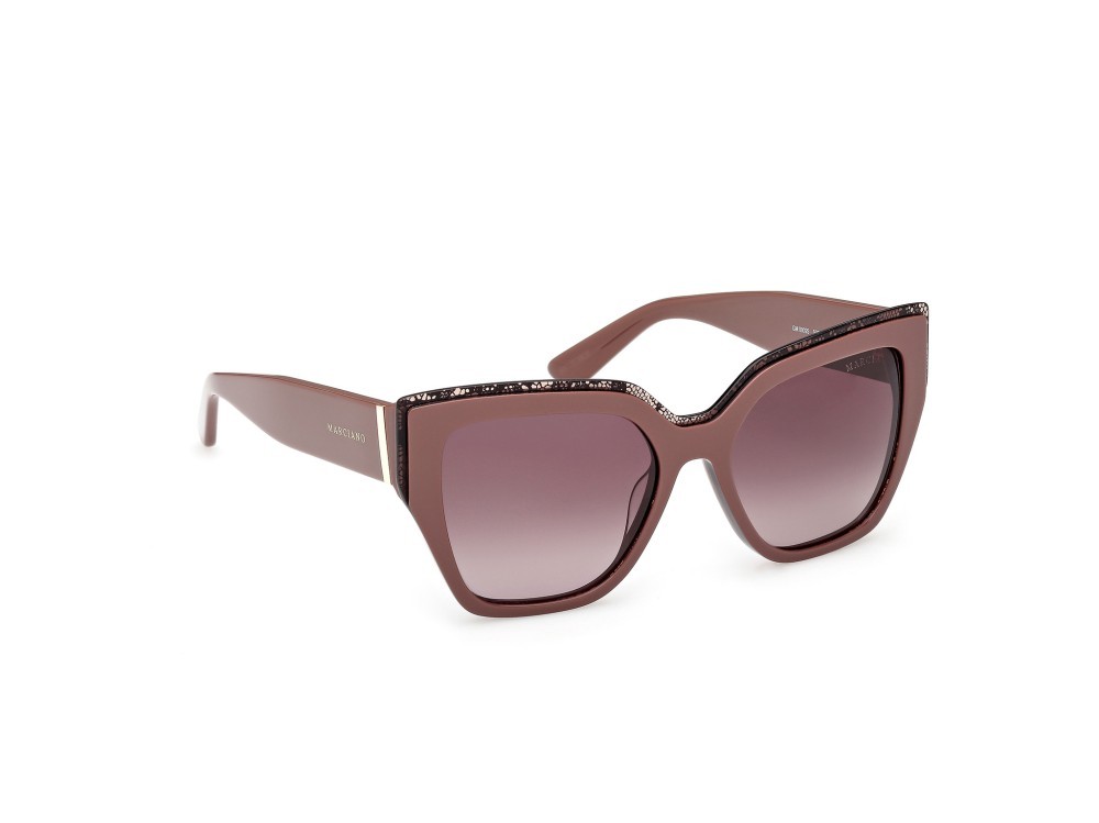 Occhiali da sole Guess by Marciano GM00029 (59F) colore beige/monocolore forma quadrato lenti marrone sfumato