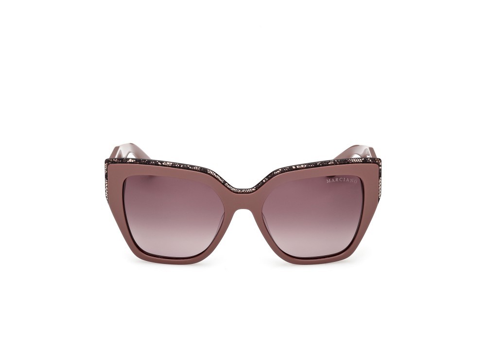 Occhiali da sole Guess by Marciano GM00029 (59F) colore beige/monocolore forma quadrato lenti marrone sfumato