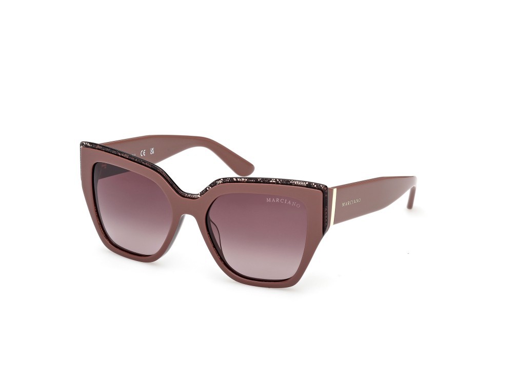 Occhiali da sole Guess by Marciano GM00029 (59F) colore beige/monocolore forma quadrato lenti marrone sfumato