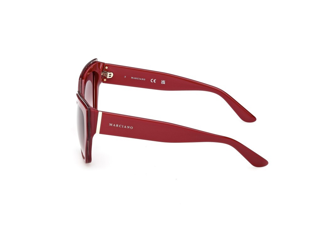 Occhiali da sole Guess by Marciano GM00029 (71T) colore bordeaux/monocolore forma quadrato lenti bordeaux sfumato