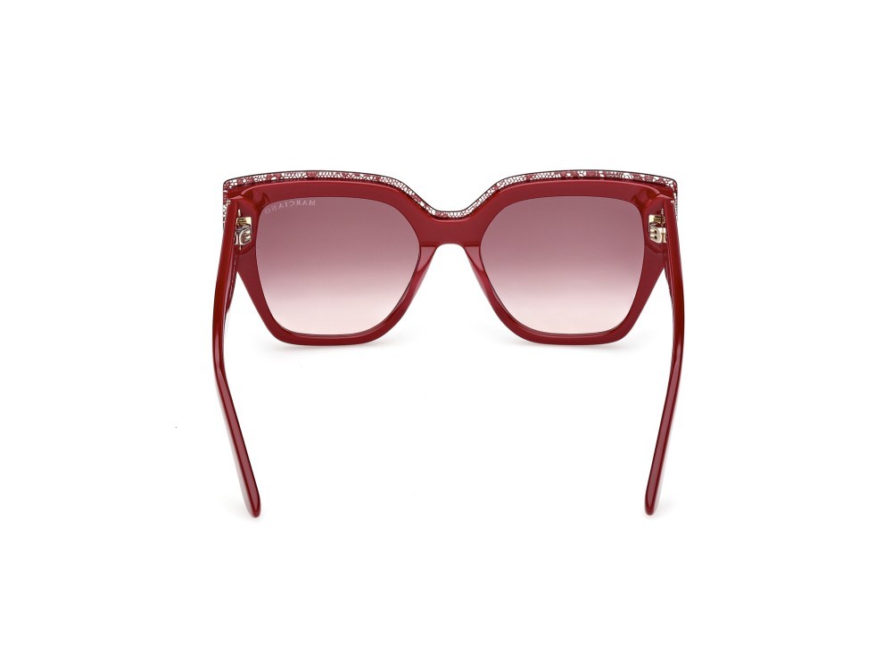 Occhiali da sole Guess by Marciano GM00029 (71T) colore bordeaux/monocolore forma quadrato lenti bordeaux sfumato