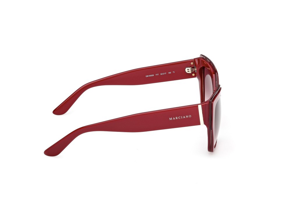 Occhiali da sole Guess by Marciano GM00029 (71T) colore bordeaux/monocolore forma quadrato lenti bordeaux sfumato