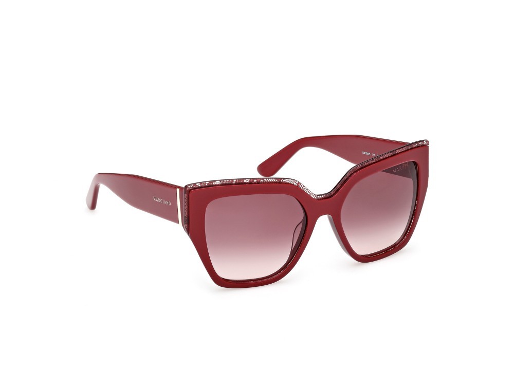 Occhiali da sole Guess by Marciano GM00029 (71T) colore bordeaux/monocolore forma quadrato lenti bordeaux sfumato