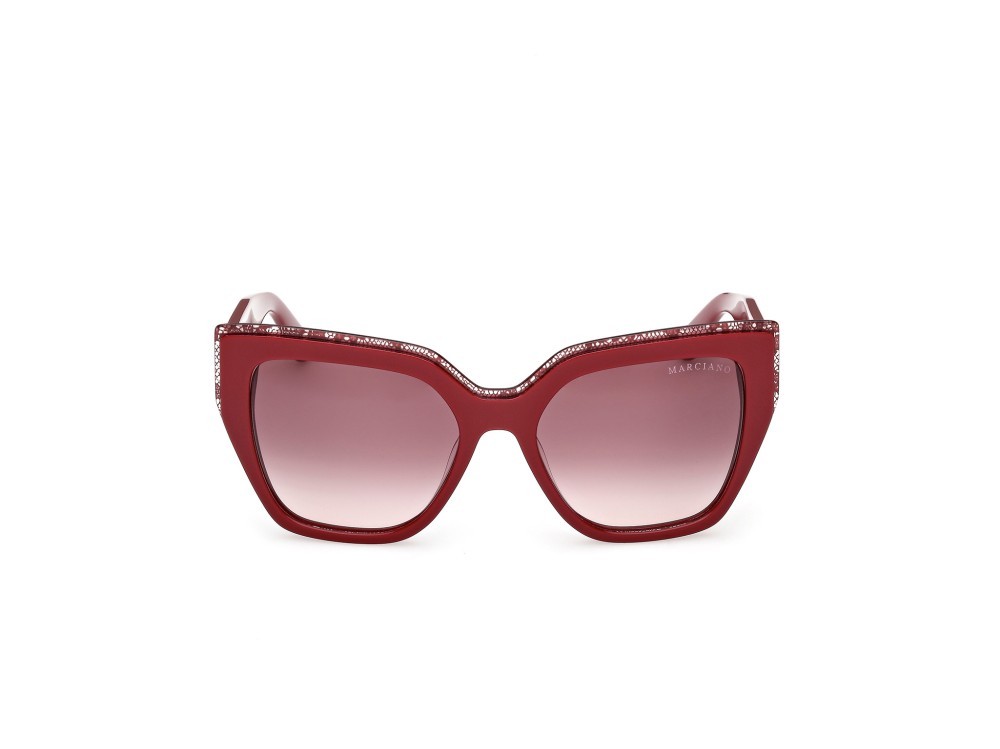 Occhiali da sole Guess by Marciano GM00029 (71T) colore bordeaux/monocolore forma quadrato lenti bordeaux sfumato