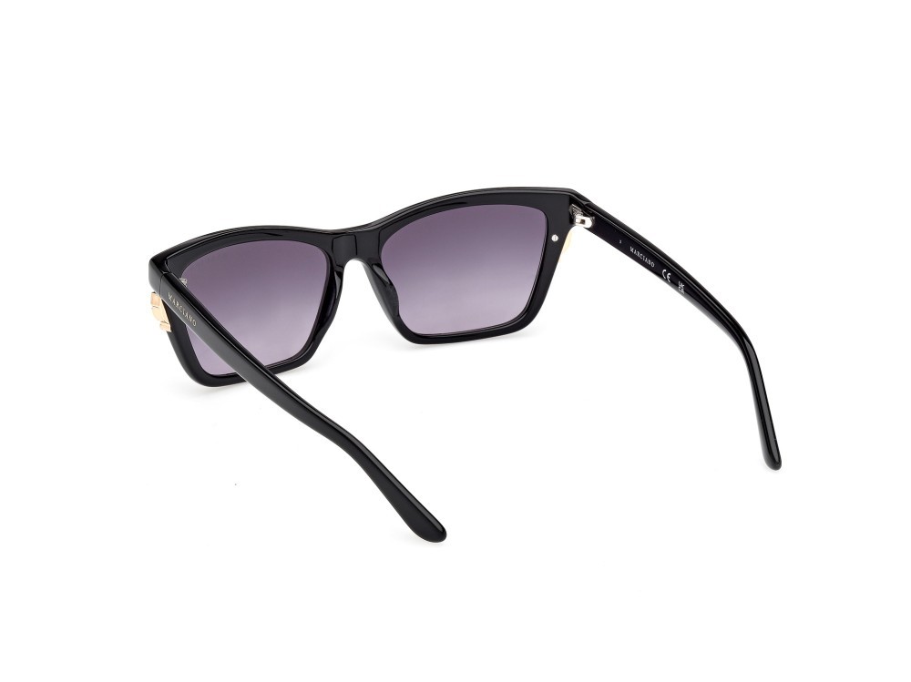 Occhiali da sole Guess by Marciano GM00030 (01B) colore nero lucido forma rettangolare lenti fumo grad.