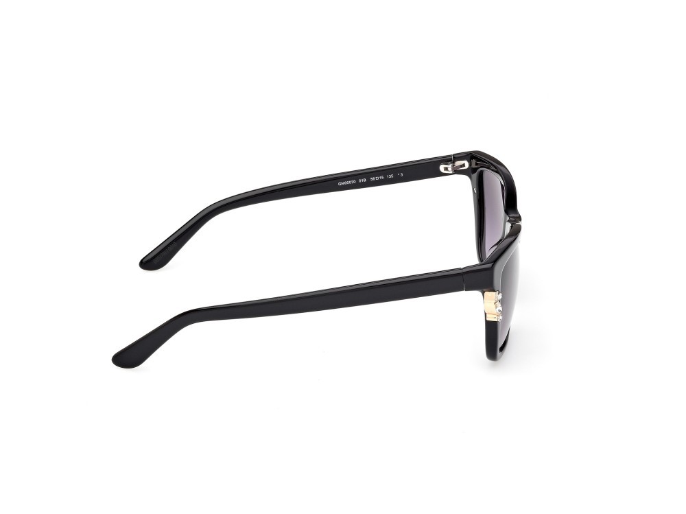 Occhiali da sole Guess by Marciano GM00030 (01B) colore nero lucido forma rettangolare lenti fumo grad.