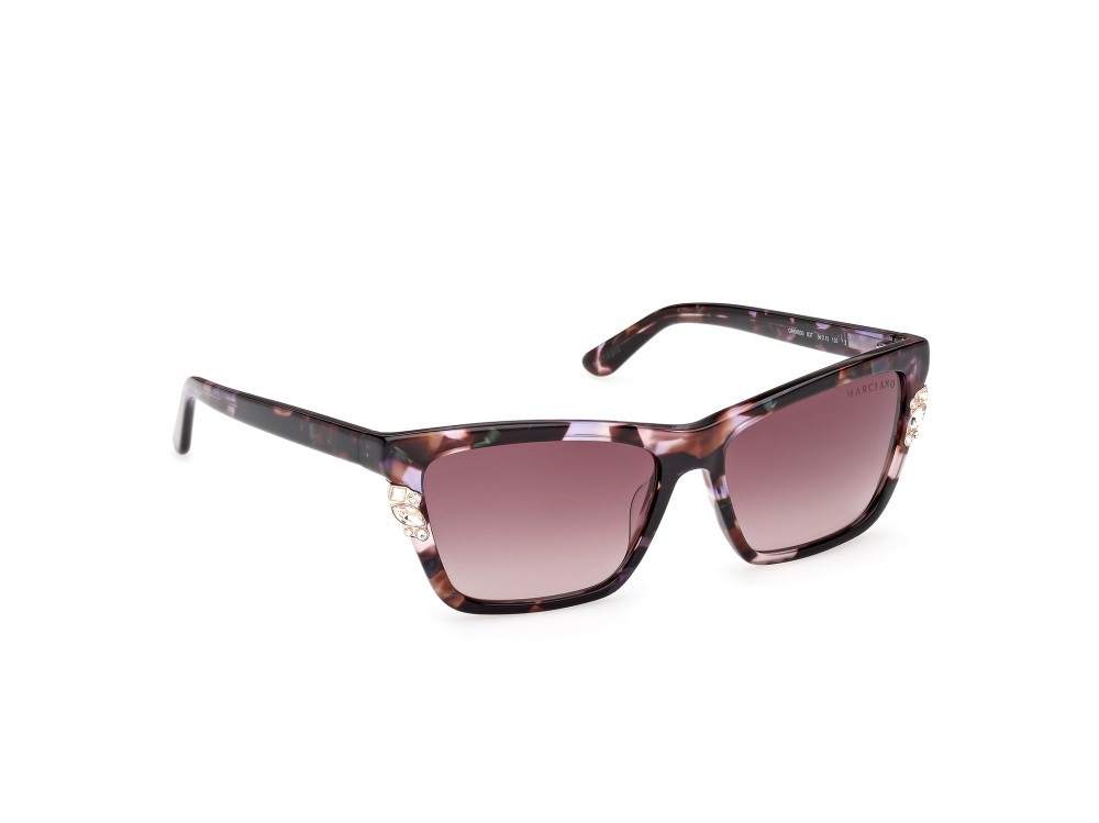 Sunglasses Guess by Marciano GM00030 (83T) color viola/avana shape rectangle lenses bordeaux sfumato