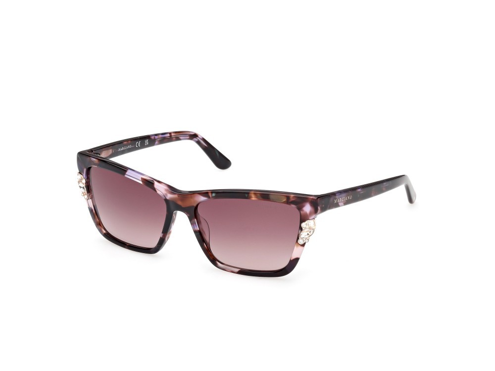 Sunglasses Guess by Marciano GM00030 (83T) color viola/avana shape rectangle lenses bordeaux sfumato