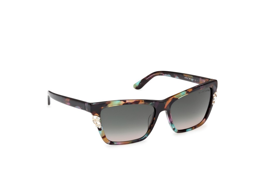 Sunglasses Guess by Marciano GM00030 (98B) color verde scuro/avana shape rectangle lenses fumo grad.