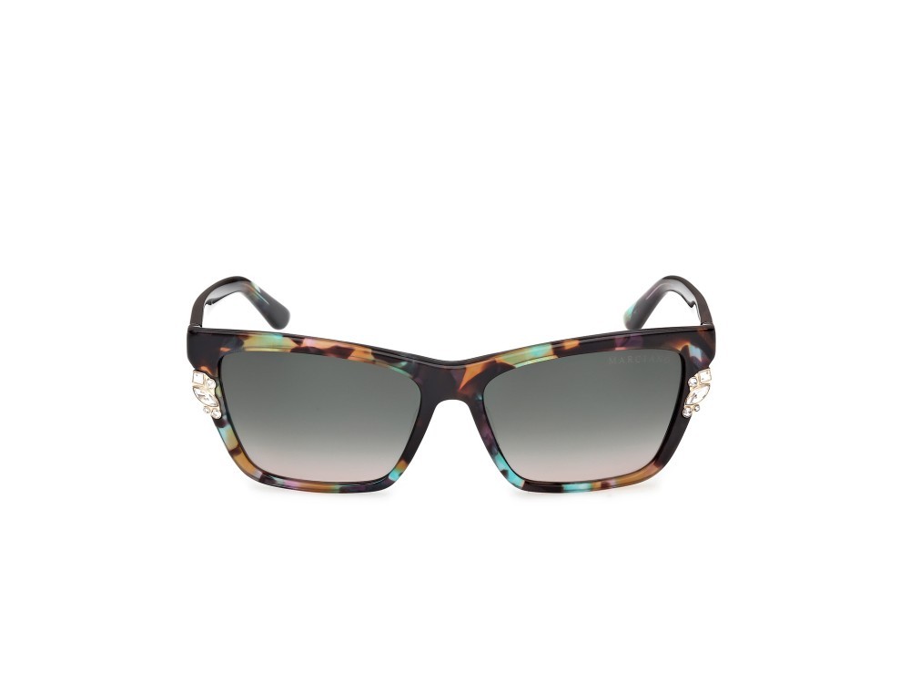 Sunglasses Guess by Marciano GM00030 (98B) color verde scuro/avana shape rectangle lenses fumo grad.