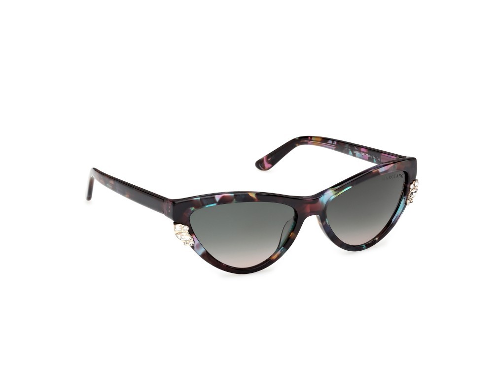 Sunglasses Guess by Marciano GM00031 (98B) color verde scuro/avana shape cat eye lenses fumo grad.