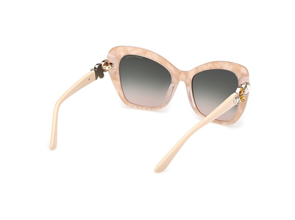 Sunglasses Guess by Marciano GM00032 (59B) color beige/perlato - avorio lucido shape butterfly lenses fumo grad.