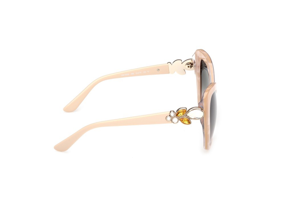 Sunglasses Guess by Marciano GM00032 (59B) color beige/perlato - avorio lucido shape butterfly lenses fumo grad.