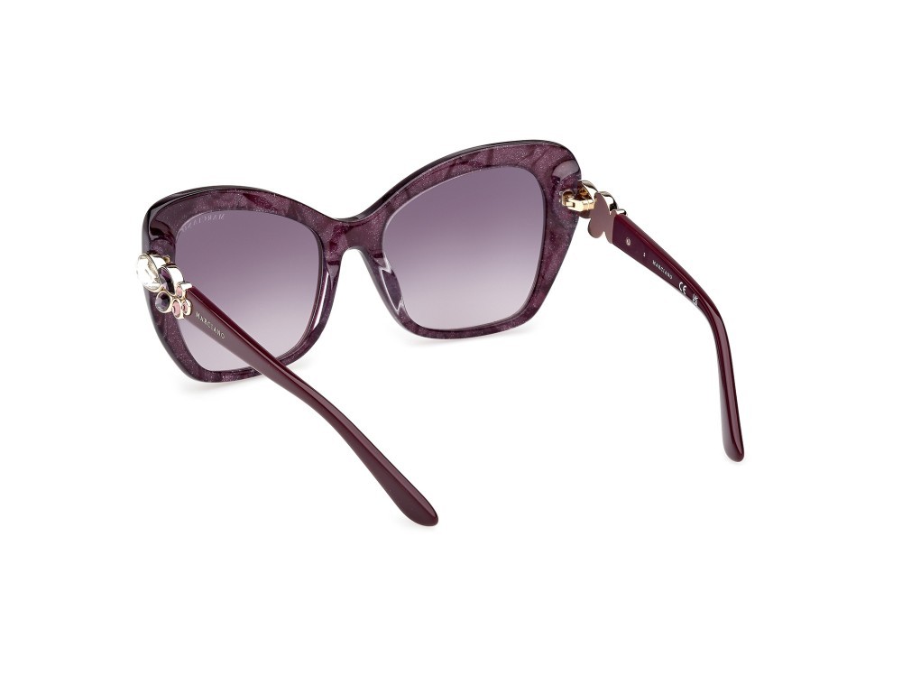 Sunglasses Guess by Marciano GM00032 (83Z) color viola/perlato - viola/monocolore shape butterfly lenses viola sfumato o specchiato