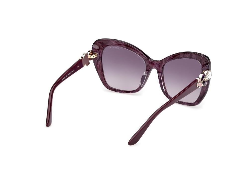 Sunglasses Guess by Marciano GM00032 (83Z) color viola/perlato - viola/monocolore shape butterfly lenses viola sfumato o specchiato