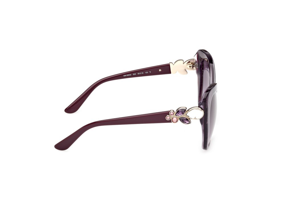 Sunglasses Guess by Marciano GM00032 (83Z) color viola/perlato - viola/monocolore shape butterfly lenses viola sfumato o specchiato