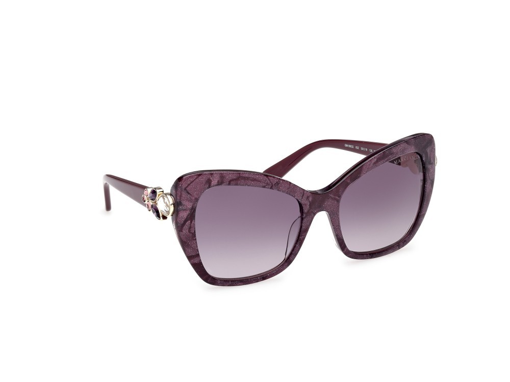 Sunglasses Guess by Marciano GM00032 (83Z) color viola/perlato - viola/monocolore shape butterfly lenses viola sfumato o specchiato