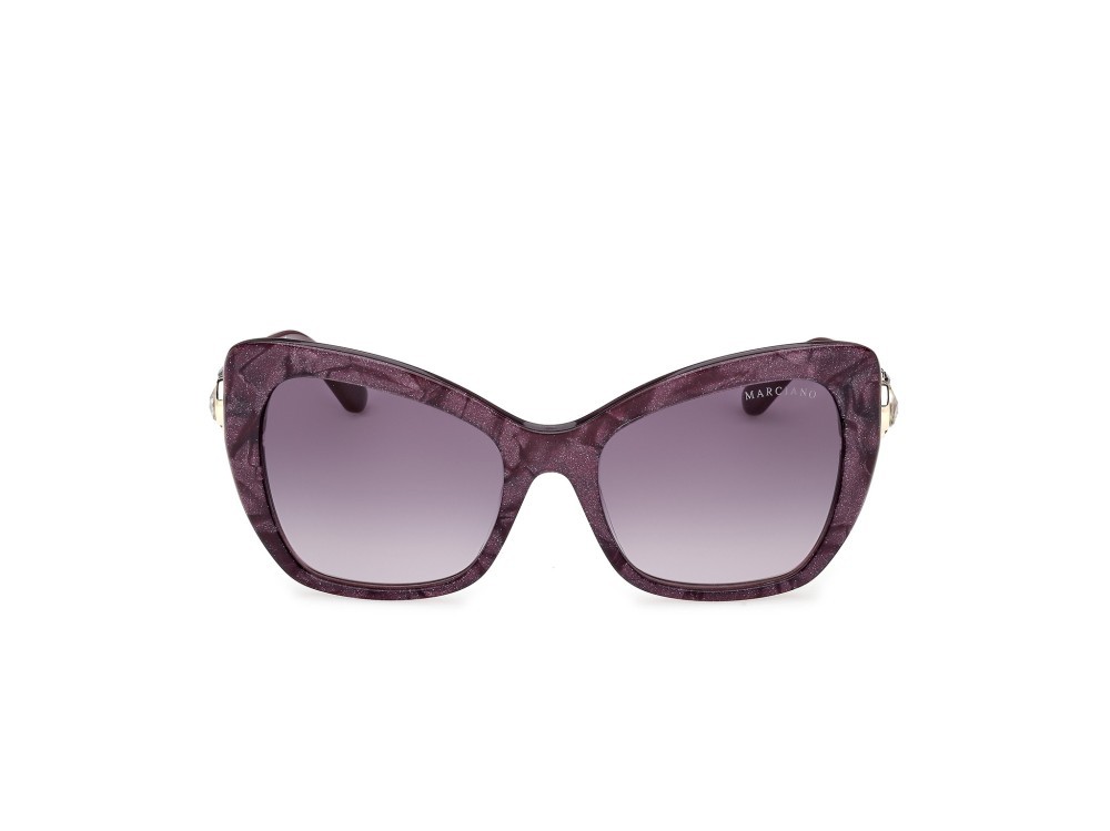 Sunglasses Guess by Marciano GM00032 (83Z) color viola/perlato - viola/monocolore shape butterfly lenses viola sfumato o specchiato