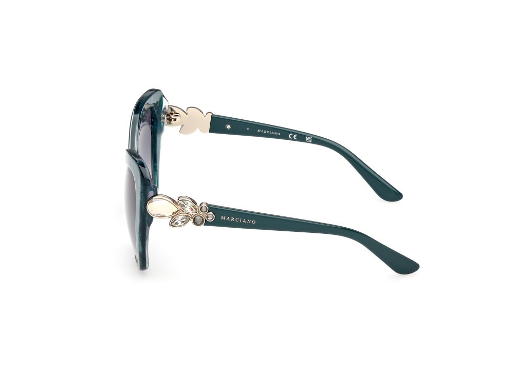 Sunglasses Guess by Marciano GM00032 (89P) color turchese /perlato shape butterfly lenses verde sfumato