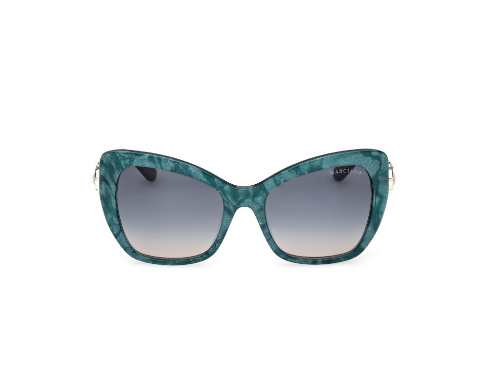 Sunglasses Guess by Marciano GM00032 (89P) color turchese /perlato shape butterfly lenses verde sfumato
