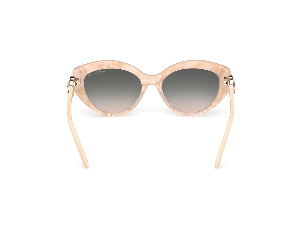 Sunglasses Guess by Marciano GM00033 (59B) color beige/perlato - avorio lucido shape cat eye lenses fumo grad.