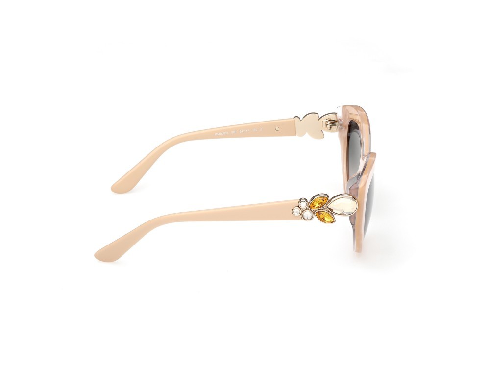 Sunglasses Guess by Marciano GM00033 (59B) color beige/perlato - avorio lucido shape cat eye lenses fumo grad.