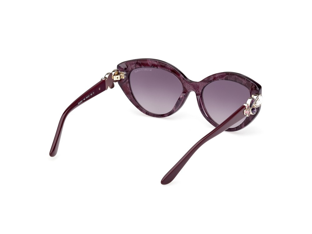 Sunglasses Guess by Marciano GM00033 (83Z) color viola/perlato - viola/monocolore shape cat eye lenses viola sfumato o specchiato