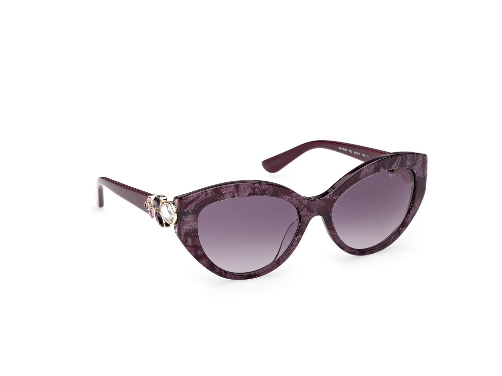 Sunglasses Guess by Marciano GM00033 (83Z) color viola/perlato - viola/monocolore shape cat eye lenses viola sfumato o specchiato