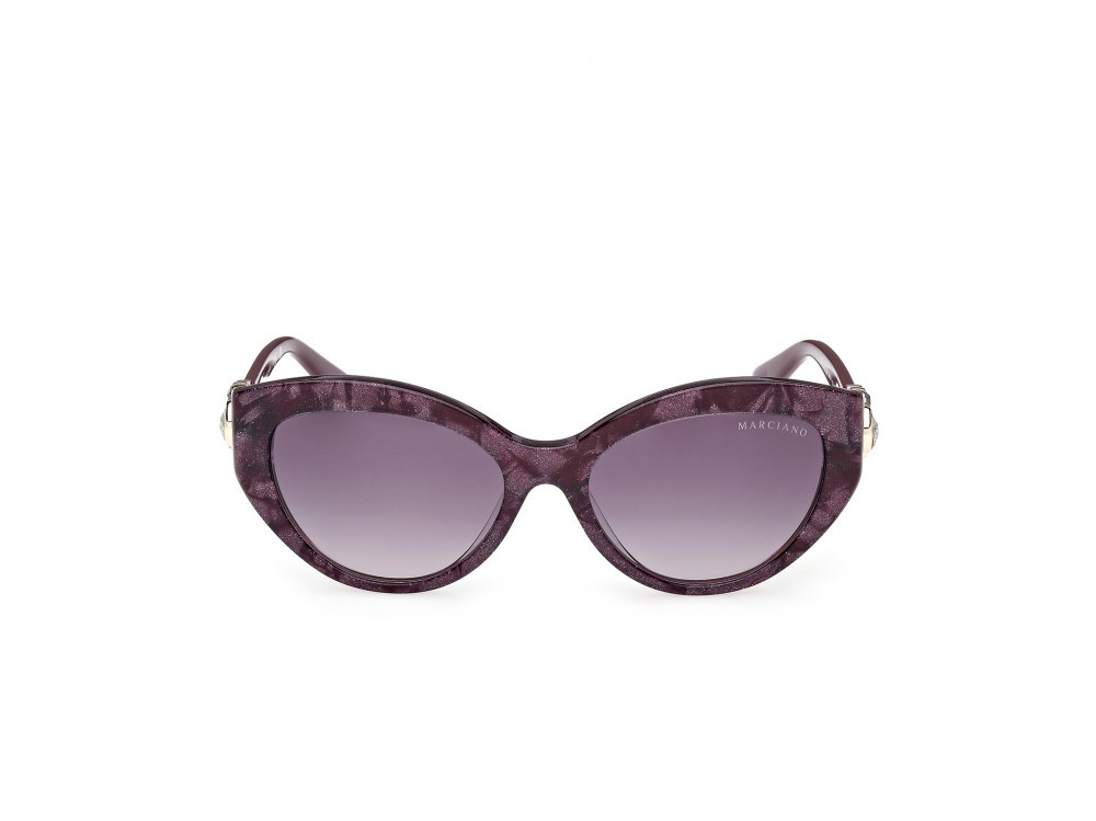 Sunglasses Guess by Marciano GM00033 (83Z) color viola/perlato - viola/monocolore shape cat eye lenses viola sfumato o specchiato