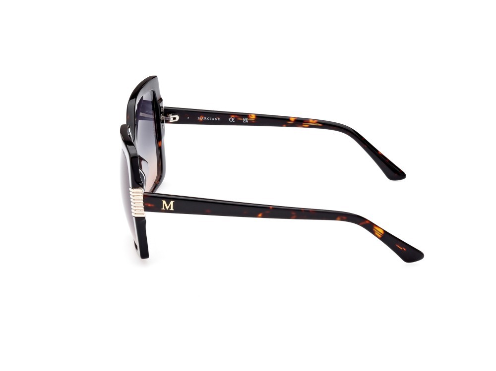 Sonnenbrillen Guess by Marciano GM0828 (52W) farbe avana scura form quadratisch gläser blu sfumato