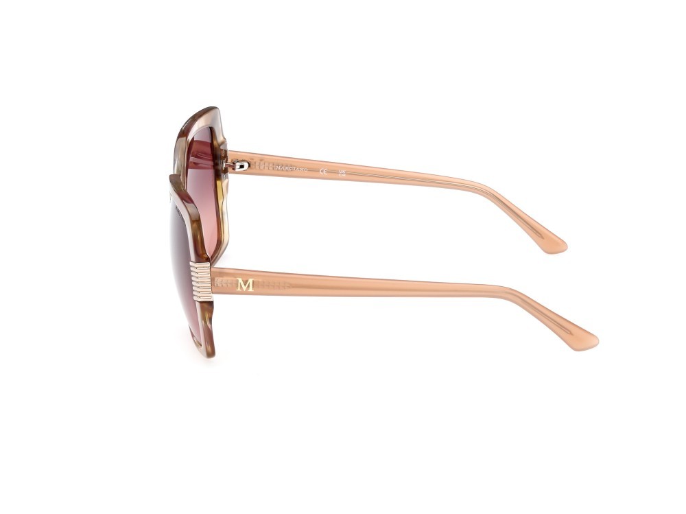 Sonnenbrillen Guess by Marciano GM0828 (59F) farbe beige - avana form quadratisch gläser marrone sfumato