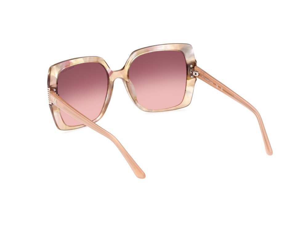 Sonnenbrillen Guess by Marciano GM0828 (59F) farbe beige - avana form quadratisch gläser marrone sfumato
