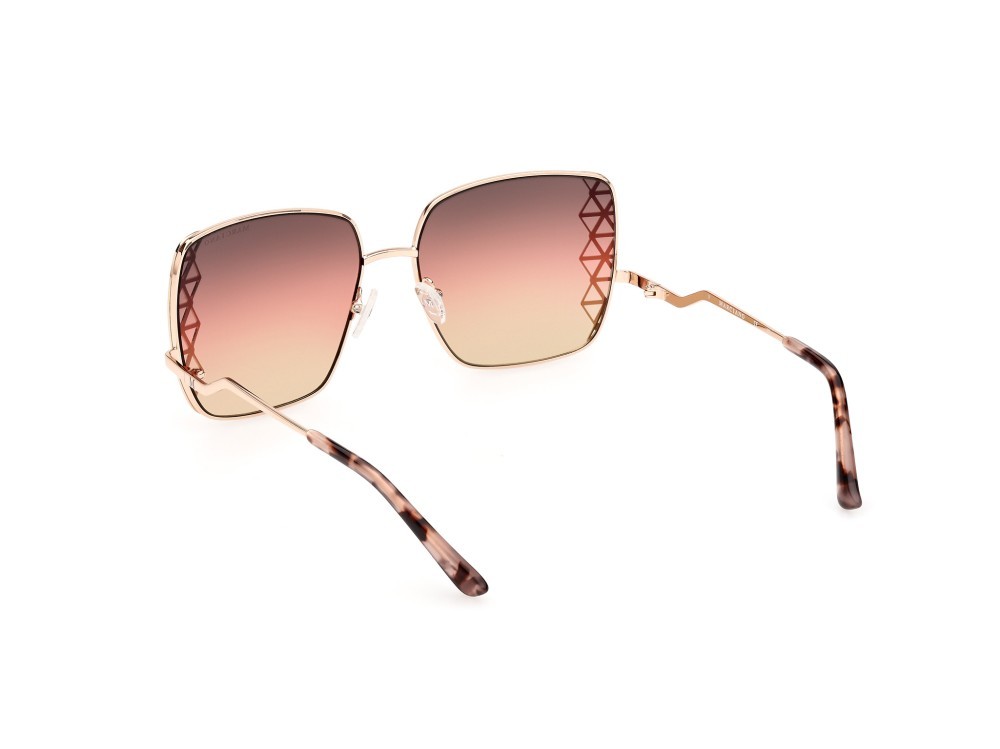 Sonnenbrillen Guess by Marciano GM0829 (28T) farbe oro rosè lucido form quadratisch gläser bordeaux grad.