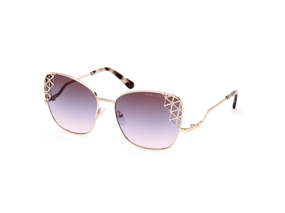 Sonnenbrillen Guess by Marciano GM0830 (32Z) farbe oro  form schmetterling gläser viola grad. e/o specchiato