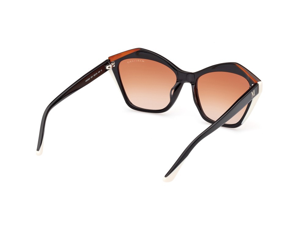 Sonnenbrillen Guess by Marciano GM0832 (05F) farbe nero lucido form geometrisch gläser marrone sfumato
