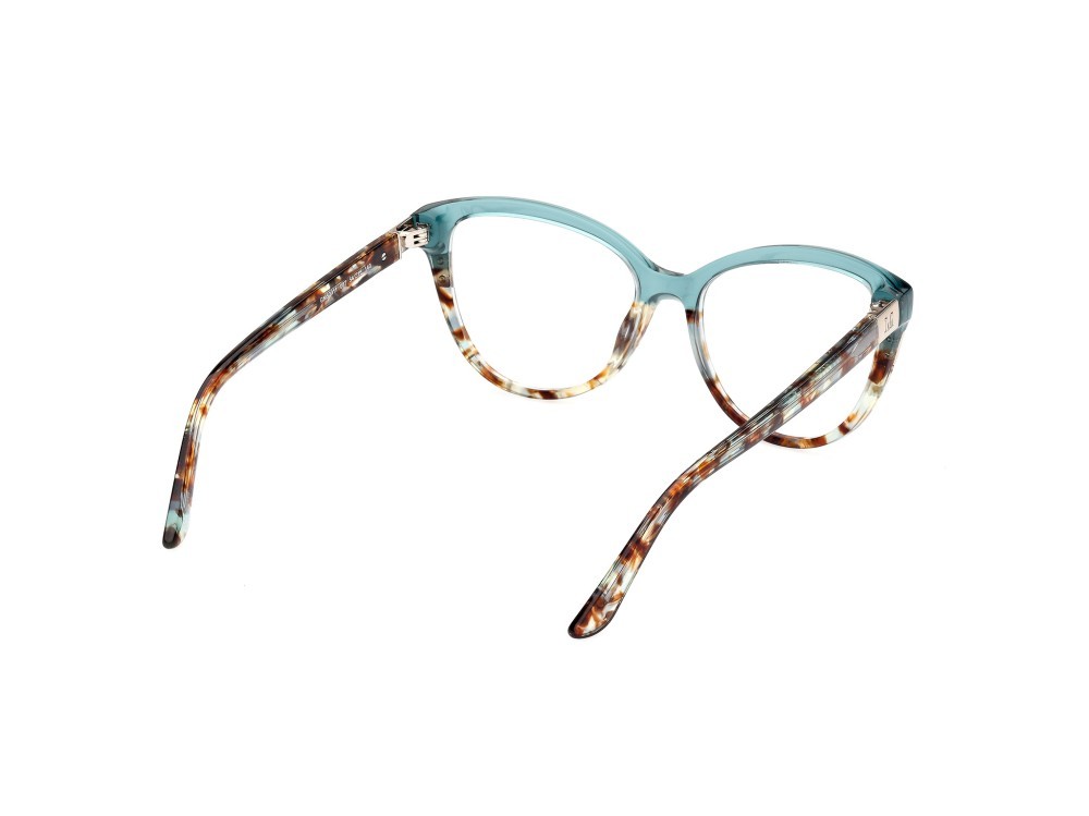 Eyeglasses Guess by Marciano GM50011 (087) color turchese lucido shape cat eye 
