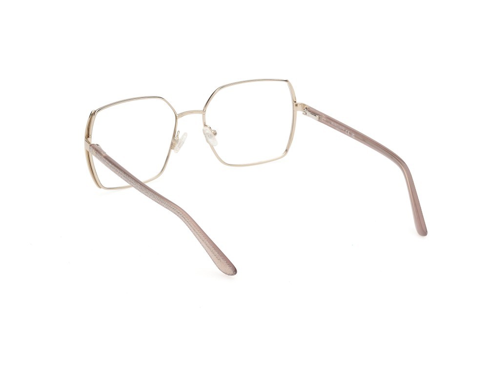 Eyeglasses Guess by Marciano GM50014 (059) color beige opaco - oro pallido lucido shape square 