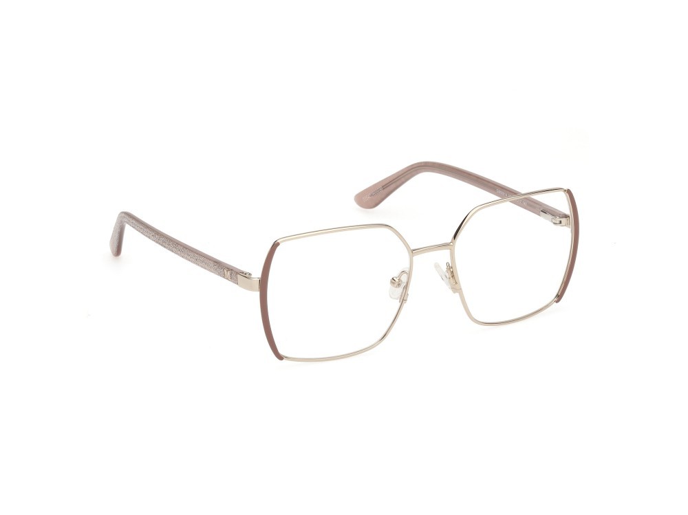Eyeglasses Guess by Marciano GM50014 (059) color beige opaco - oro pallido lucido shape square 