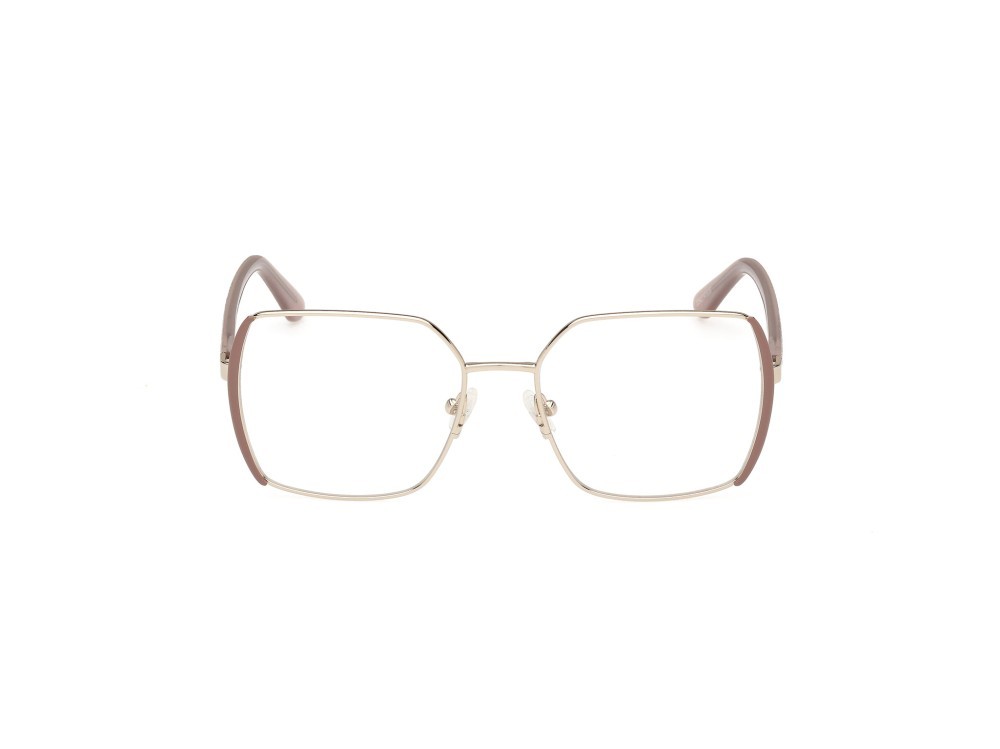 Eyeglasses Guess by Marciano GM50014 (059) color beige opaco - oro pallido lucido shape square 
