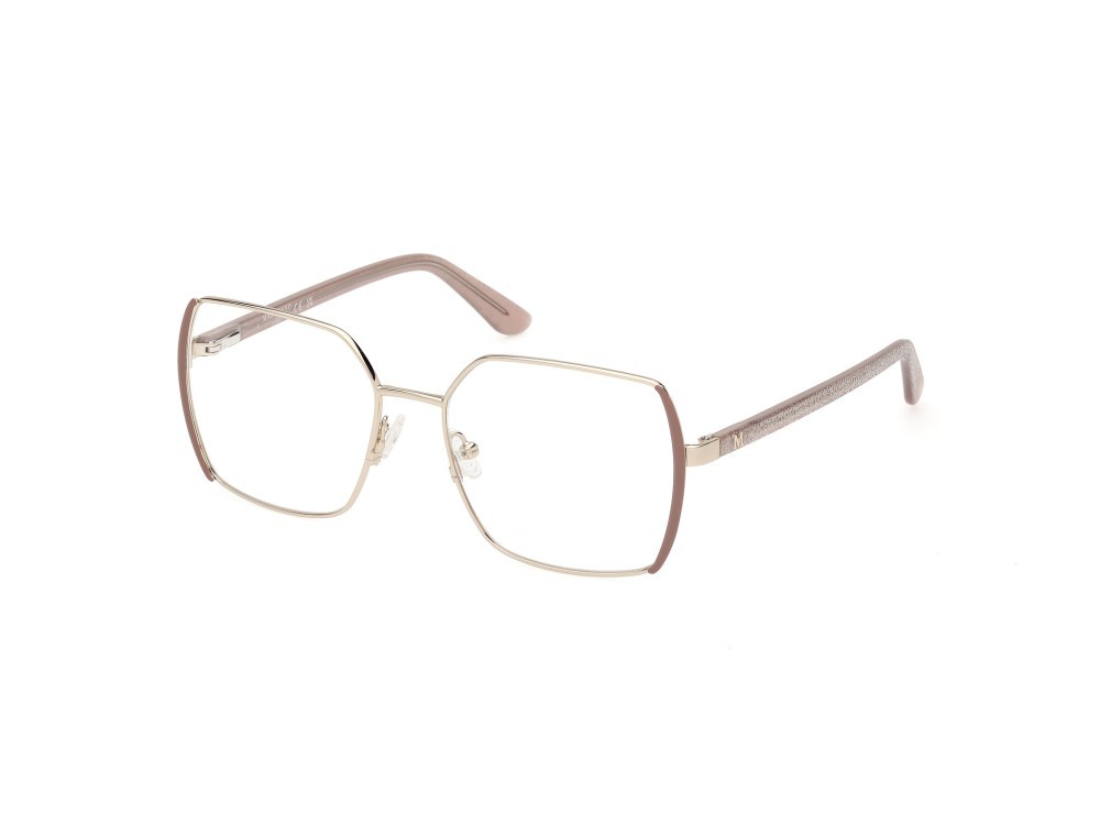 Eyeglasses Guess by Marciano GM50014 (059) color beige opaco - oro pallido lucido shape square 