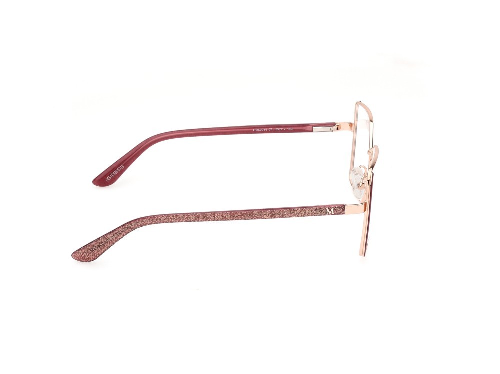 Eyeglasses Guess by Marciano GM50014 (071) color bordeaux opaco - oro rosè lucido shape square 