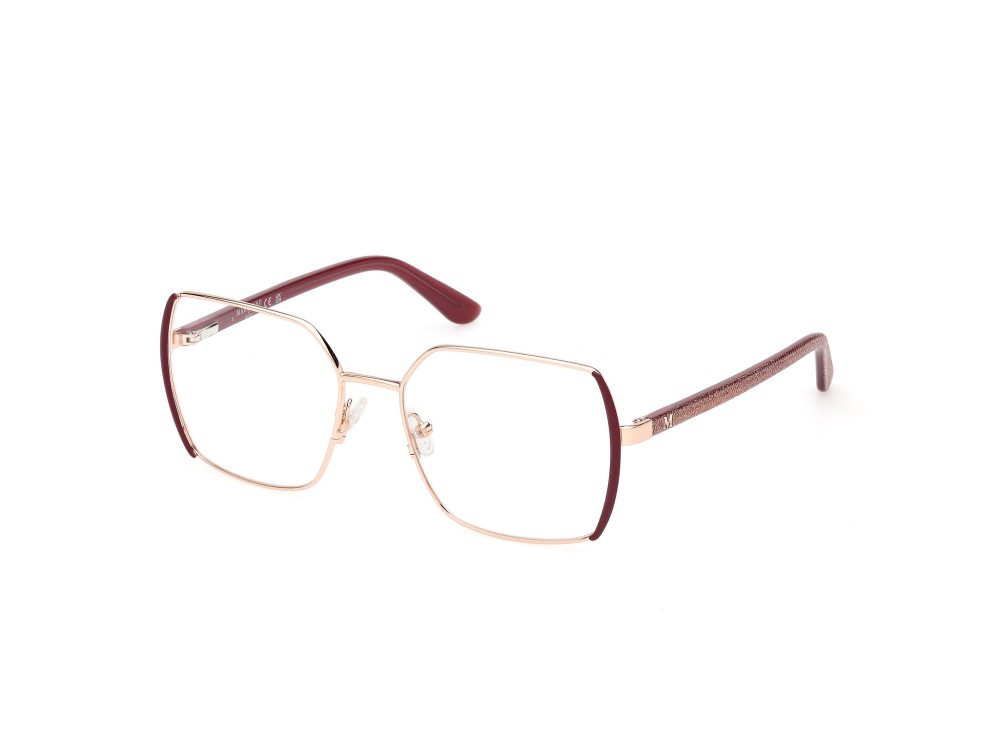 Eyeglasses Guess by Marciano GM50014 (071) color bordeaux opaco - oro rosè lucido shape square 