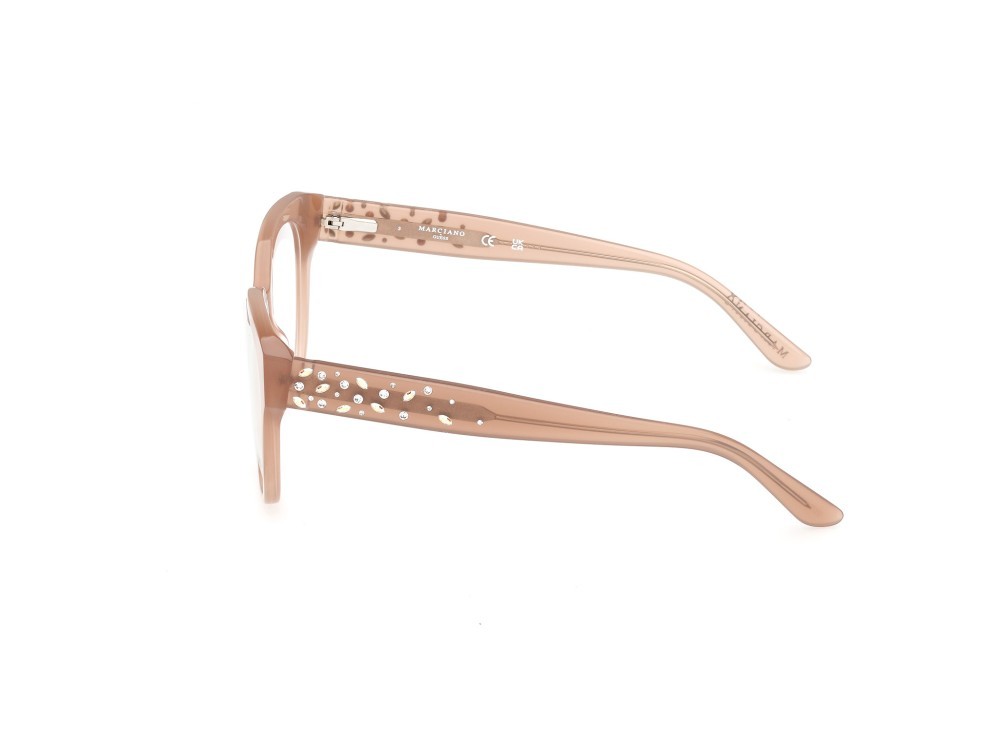 Eyeglasses Guess by Marciano GM50017 (059) color beige lucido shape square 