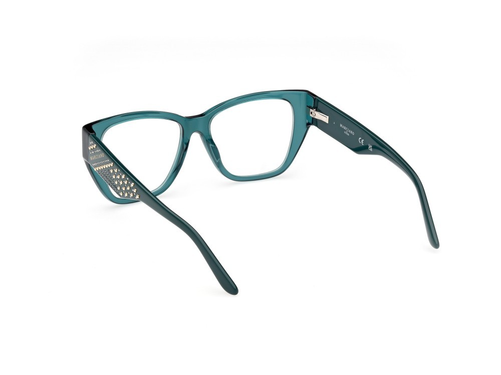 Eyeglasses Guess by Marciano GM50019 (098) color verde scuro lucido shape square 