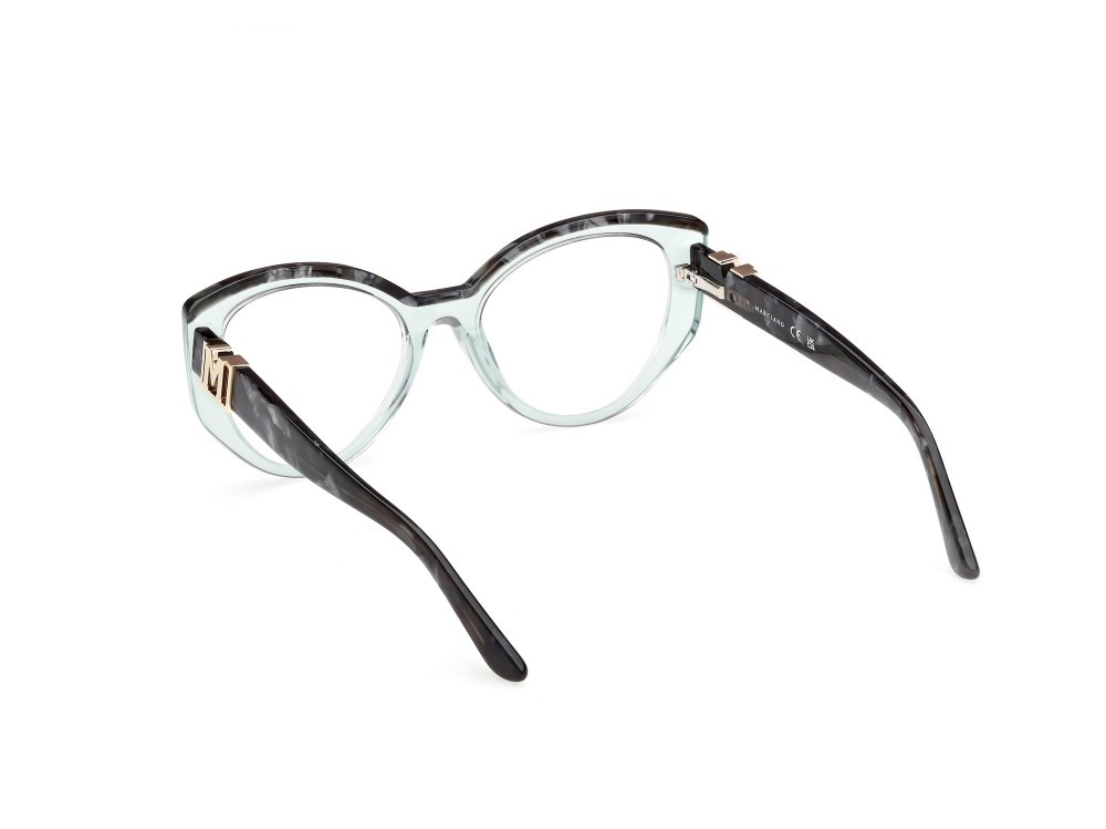 Eyeglasses Guess by Marciano GM50031 (095) color verde chiaro lucido shape cat eye 