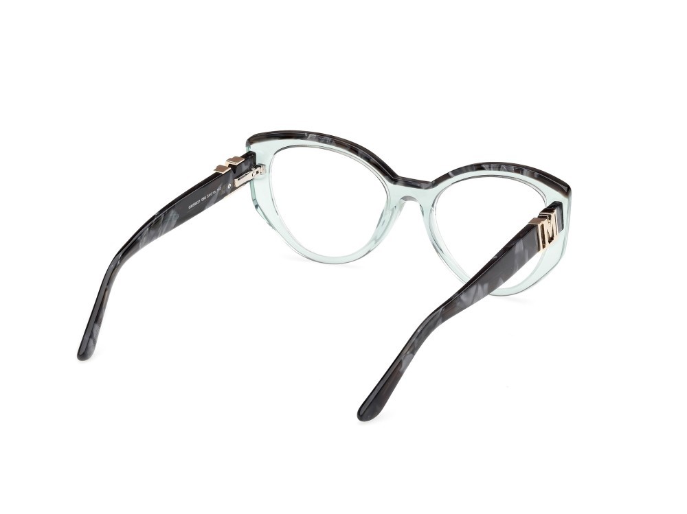 Eyeglasses Guess by Marciano GM50031 (095) color verde chiaro lucido shape cat eye 