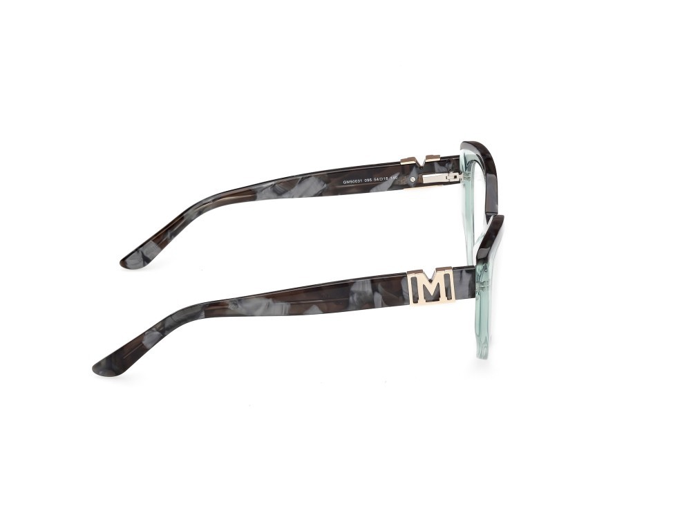 Eyeglasses Guess by Marciano GM50031 (095) color verde chiaro lucido shape cat eye 