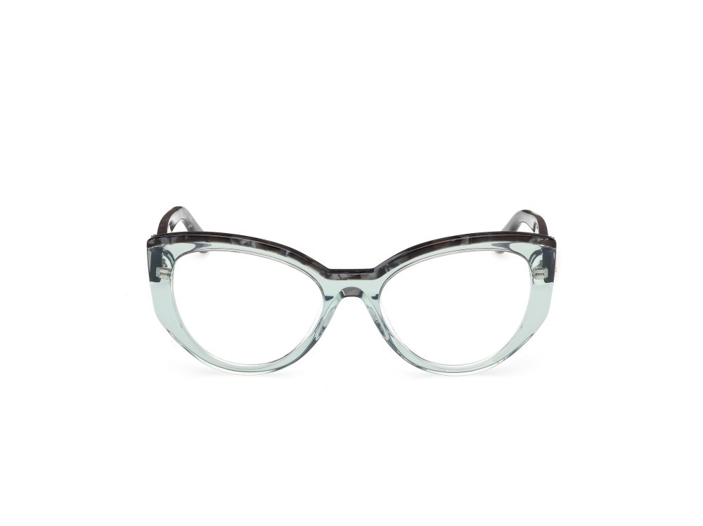 Eyeglasses Guess by Marciano GM50031 (095) color verde chiaro lucido shape cat eye 